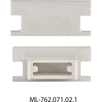 ML-762.071.02.0 Koncovka pro BD bez otvoru, stříbrná barva, 1 ks