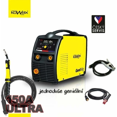 Kowax GeniMig 220, MIG/MAG/MMA, hořák 4m, kabely 3m