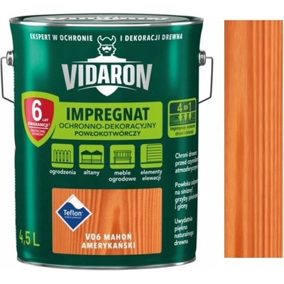 Vidaron Impregnace 4,5L V06 Mahagon Americký pro dřevo, nátěrová