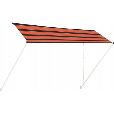 zahrada-XL Zatahovací markýza 400 x 150 cm oranžovo-hnědá