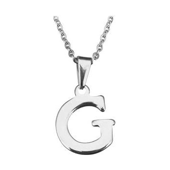 Šperky4U Ocelový řetízek s přívěškem iniciála "G" OPD0090-G