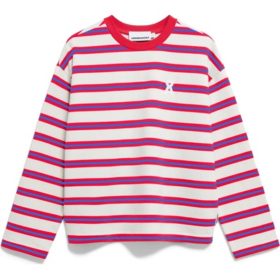 ARMEDANGELS Дамски пуловер ARMEDANGELS Women's Frankaa Maarlen Bold Jumper - Undyed / Mars Red / Dynamo Blue (117-3158-0514)