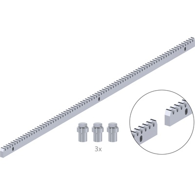 Hrebeň kov 30 x 12 x 1000 mm, M4, max do 2200 kg