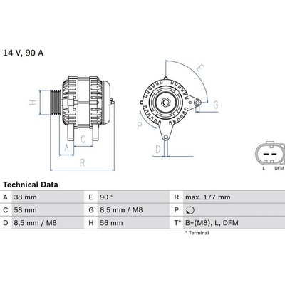 BOSCH 0 986 049 101 generátor (0986049101)