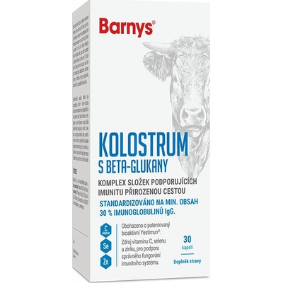 Barnys Kolostrum beta glukan 30 kapslí