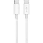 LogiLink USB 2.0 Type-C Cable C/M > C/M, Nylon, 60W white 1.5m
