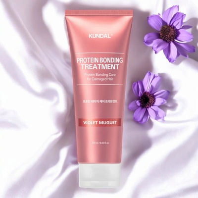 Kundal Protein Bonding Care Treatment komplexní péče pro suché a poškozené vlasy s vůní Violet Muguet 250 ml