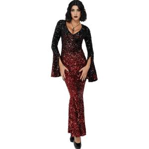 KILLSTAR Дамска рокля KILLSTAR - Hexemore Sequin - Black/Red - KSRA013838