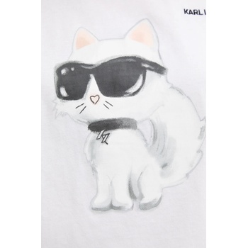 Karl Lagerfeld Памучна тениска Karl Lagerfeld IKON AQUARELLE в бяло A2W17115 (A2W17115)