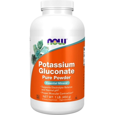 NOW NOW Potassium Gluconate Pure Powder, 454 Grams