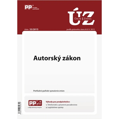 UZZ 33 2015 Autorský zákon