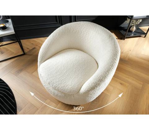 Bighome Babylon bouclé biele
