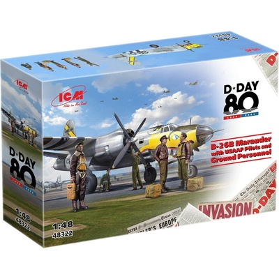 ICM B-26B Marauder with USAAF Pilots and Ground Personnel 1:48