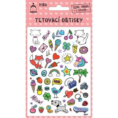 ARCH Dětské piko tetovací obtisky dívčí kočičky