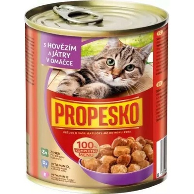 Propesko kúsky hovädzie + pečeň v želé 830 g