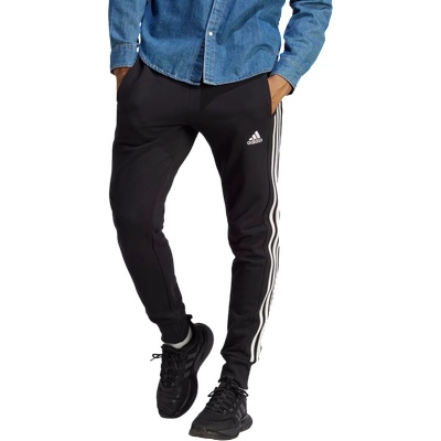 adidas Sportswear Панталони adidas Sportswear Sportswear Essentials French Terry Tapered Cuff 3-Stripes Pants Черен Velikost XXL