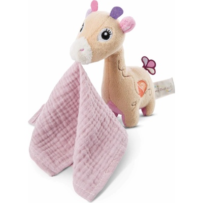 NICI Мека играчка 3d Жирафчето Сасума с муселинова кърпичка, 16см (48037)