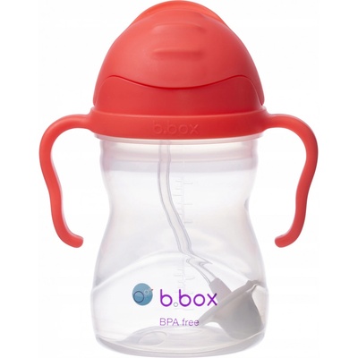 b.box Sippy cup hrneček s brčkem lososová 240ml