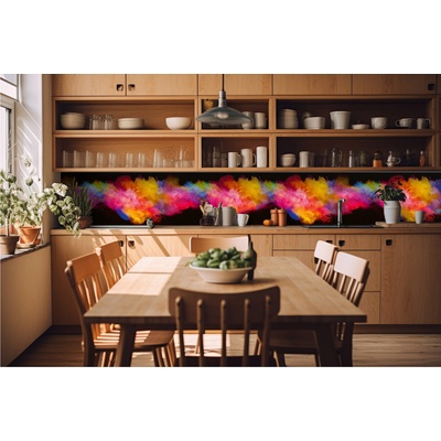 DIMEX ART Фототапет за кухня - експлозия от цветен прах 420 x 60 см