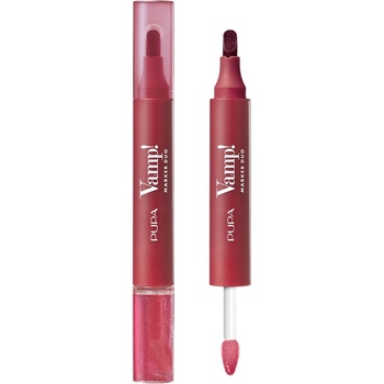 PUPA Pupa Vamp! Молив и гланц за устни 2 в 1, 005 Cherry Granita, 4 ml