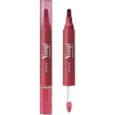 PUPA Pupa Vamp! Молив и гланц за устни 2 в 1, 005 Cherry Granita, 4 ml