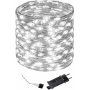SPRINGOS LED reťaz Nano 10m 100LED 8 funkcií ovládač 3xAA IP44 studená biela