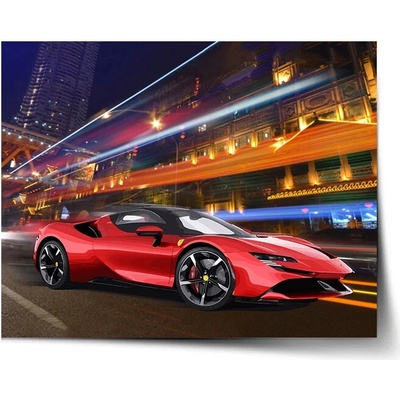 Sablio Plagát Ferrari na ulici - 90x60 cm