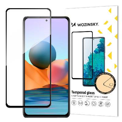 Протектор Wozinsky Tempered Glass Full Glue Super Tough за Xiaomi Redmi Note 10 Pro, Черен (5907769310447)