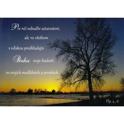 Pohľadnica: Pre nič nebuďte ustarostení...
