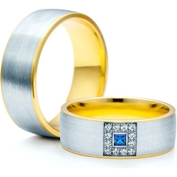 SAVICKI Сватбени халки: двуцветно злато, кръгли. 6.6 мм