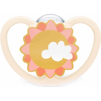 Nuk Силиконова залъгалка NUK - Space, 6-18 м, слънце (10736322)