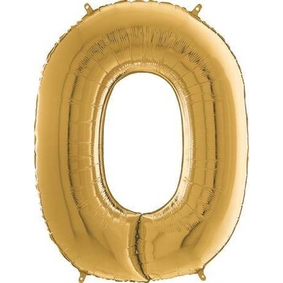 Grabo Lievitujúci balón čí numero 0 zlatý 66cm Grabo