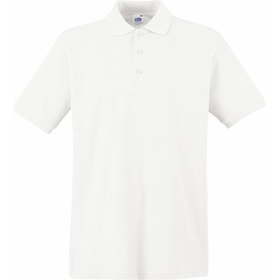 Fruit of the Loom polokošile Premium Polo krátký rukáv COT16321800101-white