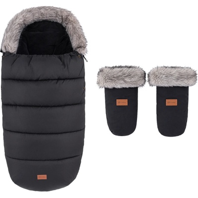 Petite&amp;Mars Set zimný Comfy 4v1 Furry Forever Black
