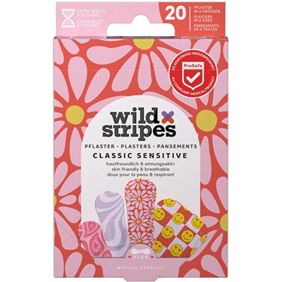 Wild Stripes Náplasti Classic Sensitive Pastel Fun Plasters 20 ks