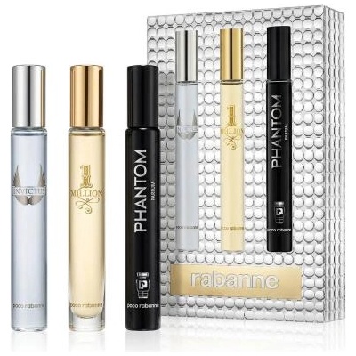 Paco Rabanne Travel Spray Set подаръчен комплект: парфюм Phantom 10 ml + EDT Invictus 10 ml + EDT 1 Million 10 ml за мъже