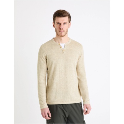 Celio Пуловер Gelano henley Celio | Bezhov | МЪЖЕ | S
