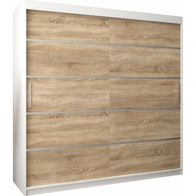 Wilsondo Alyxia 180 x 200 cm biela/dub sonoma