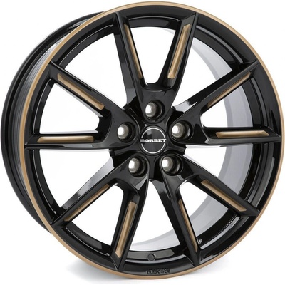 Borbet LX 8x19 5x112 ET40 black gloss gold spoke rim