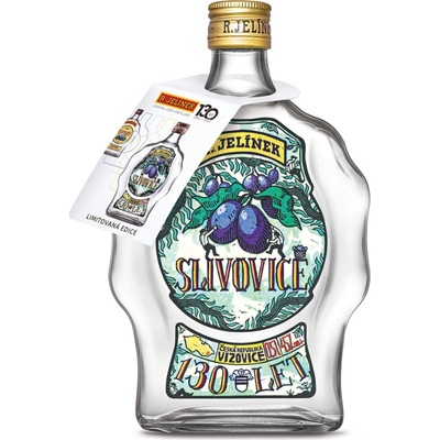 R. Jelínek Slivovice 130 Let Limitovaná Edícia 45% 0,5 l (čistá fľaša)
