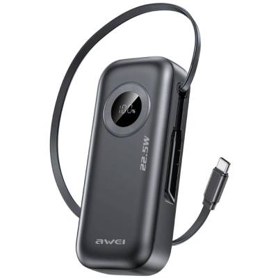 Awei PA-9 Power Bank 10000 mAh 22, 5 W - Черно