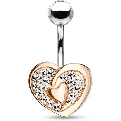 Šperky4U piercing do pupíku čiré zirkony WP0028-RD