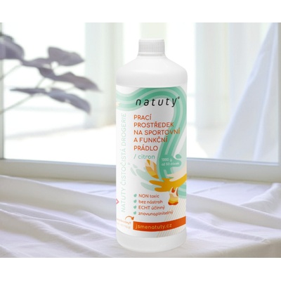 Natuty Prací gel na sportovní a funkční prádlo Citron 1 l