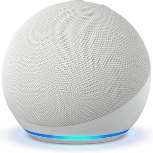 Amazon Смарт колонка Amazon Echo Dot 5, управление с гласов асистент, Wi-Fi, Bluetooth, 3.5mm аудио жак, 3W, бяла (B09B94956P)