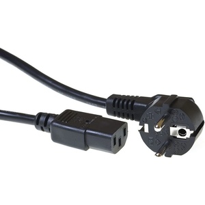 ACT Powercord захранващ кабел с щепсел Schuko CEE 7/7 (ъглов) - C13 IEC 60320, 0, 5 м, черен, AK5145 (AK5145)