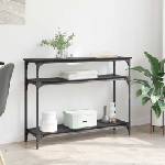 vidaXL Конзолна маса Черния дъб 100 x 29 x 75 см Инженерна дървесина (882201)
