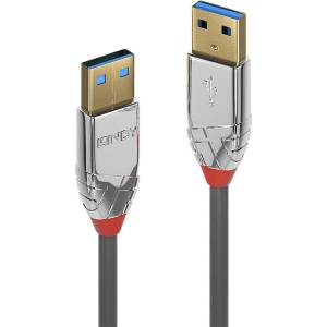 Lindy Кабел Lindy, от USB-A(м) към USB-A(м), 0.5м, сив (36625)