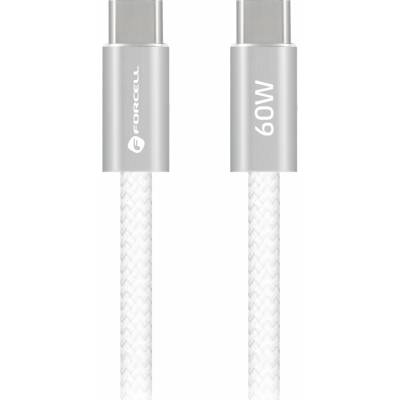 Forcell CCFN23 USB-C / USB-C plochý 60W PD QC4.0 AVS 1,2m bílý