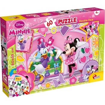 Lisciani Двулицев пъзел Lisciani - Mini Mouse, 60 части (LI47918)