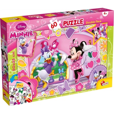 Lisciani Двулицев пъзел Lisciani - Mini Mouse, 60 части (LI47918)